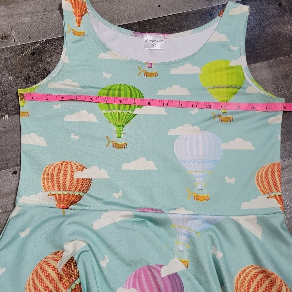 Colorful Hot Air Balloon Print Dress - Picture 6 of 7